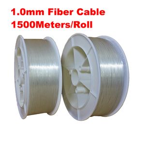 1.0mm Diameter PMMA LED Optic Fiber Lights 1500m / Rull 1mm PMMA Fiber Optisk kabelände Glöd för dekorationsbelysning LED Fiberlampor