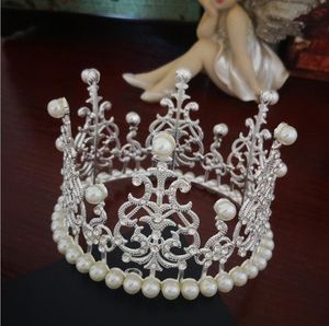 Ornamenti da sposa, perle della corona in stile coreano, copricapo, accessori da sposa, piccola principessa, ornamenti per la corona di compleanno