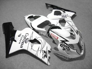 Kit de carenagem 7 ganchos para SUZUKI GSXR600 GSXR750 2004 2005 preto branco GSXR 600 750 K4 K5 carenagens DS24