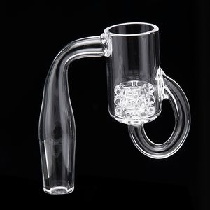 Diamond Smoking Accessories Loop Quartz Banger Nail + Glass Carb Cap + Glass Insert Bowl 10mm 14mm Male Female Bong Oil Knot Dab Rigs 675
