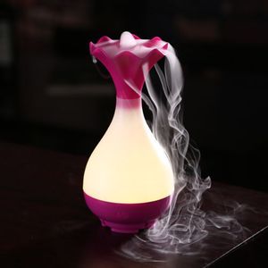 K-H52-PINK USB Air Humidifier Ultrasonic Essential Oil Aroma Diffuser + LED US #R23