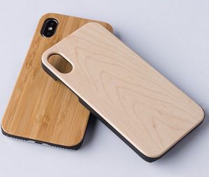 Creative Real Wood Case för iPhone X 8 7 6s 6 Plus 5S Hard Back Shell Shock Free Trä Telefon Skydd för Samsung Galaxy S9 S8 S7Ege Note8