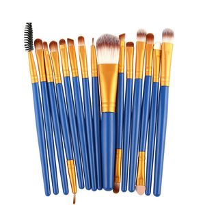 15st Cosmetic Makeup Brushes Set Pulver Foundation Eyeshadow Eyeliner Lip Borste Tool Märke Make Up Borste 20 uppsättningar / Lot DHL Gratis