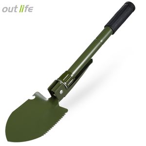 UNICLE Multifunctional Wojskowe Saperów Switch Switch Shovel Survival Spade Emergence Garden Camping Tool Outdoor Head z kompasem