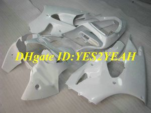 KAWASAKI Ninja ZX6R 636 00 01 02 için motosiklet Kaporta kiti ZX 6R 2000 2001 2002 ABS Tüm beyaz Fairings set + Hediyeler KH10