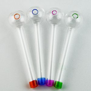 Color Matching Hookahs Clear Pyrex Oil Burner Pipes For Water Glass Bongs Smoking Accessories SW17