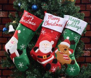 Nowe pończochy świąteczne Dekoracje świąteczne stare łosie świąteczne prezent na prezent na prezent na słody