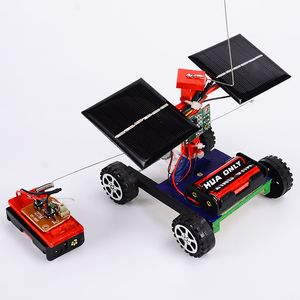 Modelo de experimento científico de alunos do ensino médio e do ensino médio Carro de controle remoto solar carro Diy Material Technology Science