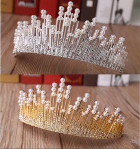 2020 Ny Ankomst Pärlor Crystal Rhinestones Headpieces Bridal Tillbehör Tiaras Crowns For Wedding Prom Party Gratis frakt Billiga