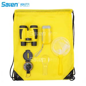 Kids Exploration Kit - Children's Outdoor Toy Binocular, Flashlight, Compass, Magnifying Glass, Insect net & Backpack