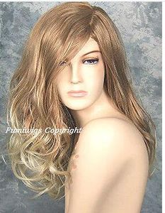 Fashion Cosplay Long Light Brown Wavy Hair Wigs