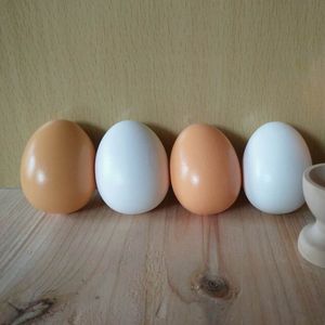 Маленький деревянный моделирование яйцо 4.5*3.5 см дети DIY ручная роспись граффити пасхальные яйца