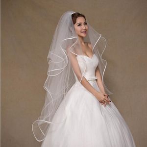 Simple Elegant Tulle Wedding Bridal Veils Four Layers with Comb Elbow Length Free Shipping Cheap Veils for Wedding Bride