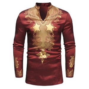 Casual camisa inteligente homens fitness nova chegada roupas top floral grande tamanho roupa blusa harajuku África estilo camisas 2018 blusa