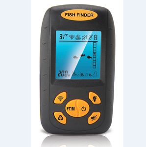 Portable LCD Fish Sonar Ecoscandaglio Finder Allarme Sonda Fish Detector Ultrasuoni Wireless Fishfinder Elettronico Attrezzatura da pesca Strumento esca