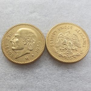 Wysokiej jakości 1959 Meksyk 10 pesos złota kopia monety Promocja tanie cena fabryczna ładne akcesoria domowe srebrne monety