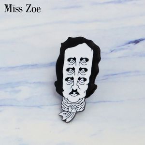 Miss Zoe Edgar Allan Poe Emaill Pins Bloem Grappig Figuur Broche Presente Schrijver Pictograma Badge Denim Jeans Reverências Pin Kleding Cap Bag Creat