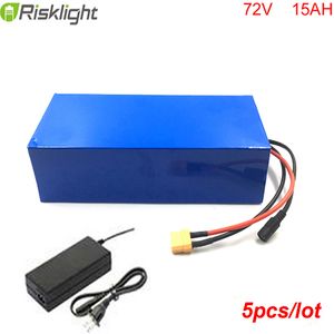 5 teile/los Werksverkauf 72 V 15 Ah Riesen-Lithium-Akku für Elektro-Laufrad mit Ladegerät BMS PVC-Pack