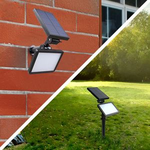Einstellbare Flutlichter LED 980LM 48LED Solar-Rasenlicht mit hoher Helligkeit, Radarinduktion, Gartenweg, Innenhof, Landschaftsbeleuchtung