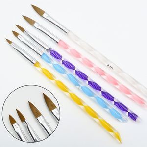 Fünf Größe Hohe Qualität Professionelle Acryl Flüssigkeit Für Nail art Stift Pinsel UV Gel Nagel Acryl Pulver 5 Teile/los