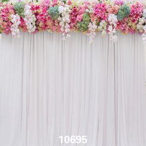 Gray Curtains Flowers Indoor 5X7ft Children Baby Wedding Vinyl Photography Backdrops Backgrounds Backdrop for Photo Studio