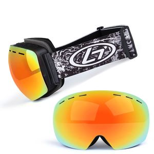 Professional 2018 New Skiing Eyewear Anti-Fog Skateboard 및 스노우 보드 스노우 모빌 스키 구글 UV400 스노우 보드 안경