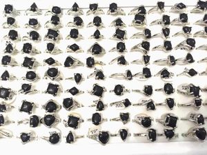 Wholesale Fshion 30pcs/lot Vintage Black Stone Rings Mixed sizes and shapes women fashion jewelry rings