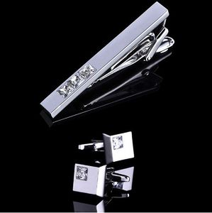 Tie Clips & Cufflinks for Mens Silver Ship Anchor Cuff link and Tie clip sets man French shirt button high quality