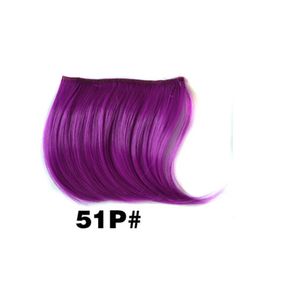 Bangs Freeshipping Ombre Färg Fringe Clips Hair Bang Styling Clip In Front Bang Fringe Hair Extension Straight Synthic Hair Piece Bang