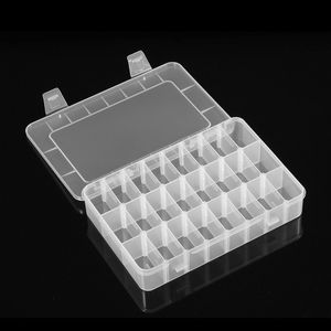 Brincos de pílula de caixa de caixa de joalheria de compartimento de compartimento transparente Brincos de colar de pílula Brincos de contas Organizador de plástico 24Grids
