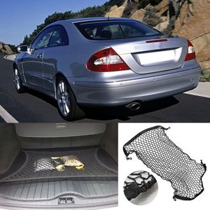 Para veículo Benz Classe CLK Car Auto Preto Rear Tronco de carga de bagagem Organizador de armazenamento Nylon Net Vertical liso Nets Assento