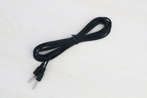Speaker Connector Cables achat en gros de 2m ft Black mm Connecteurs argentés mâle à mâle Câble audio AUX Pour casque à haut parleur