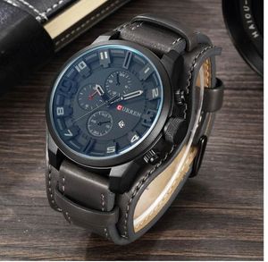 Curren 8225 Casual Sport Sport Watch zegarki męskie męskie zegarki Męskie zegarki Top kwarcowy Watchetek Pasek wojskowy