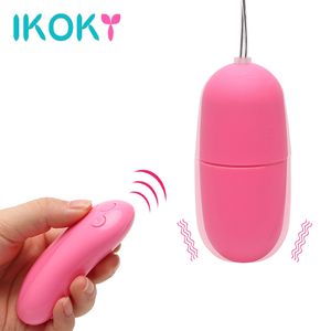 IKOKY Powerful Bullet Vibrator Sex Toys for Women G-Spot Massager 20 Speed Vibrating Egg Clitoris Stimulator Remote Control S1018