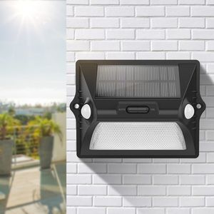 Solar-Wandleuchte für den Außenbereich, superhell, RGB, 7 Farben, wechselbar, Dual-PIR-Bewegungssensor, 180 °, 3 Modi, ABS-Garten-LED-Licht