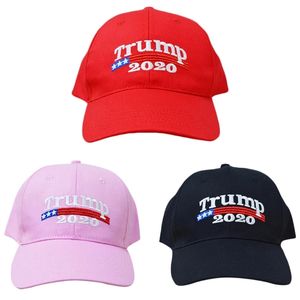 Trump 2020 Şapka Amerika Büyük Tekrar Yapmak Donald Topu Kapaklar Nakış ABD Cumhuriyet Beyzbol Kapaklar Katı Rahat Kap Ayarlanabilir Şapka YFA407