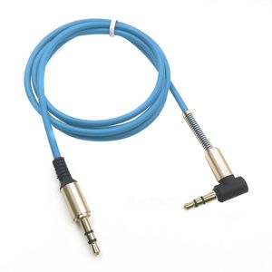 3.5mm Stereo Car Auxiliary Audio Cable Right Angle Male To Male Cable Cord 3.5 mm Jack Aux Audio Cable For Phone Car Speaker