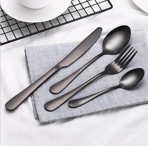 Zestaw Złoty Sztuka Zestaw Prestiżowy Różowy Zestaw Sztućców Złoto Spoarble Stainless Steel Dinner Nóż Widelec obiadowe do restauracji Kuchnia domowa