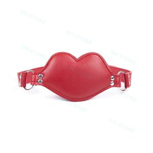 Bondage Faux Leahter Sexy Lip Silikon Penis Gag Restriant Harness Strap Oral Plug #R56