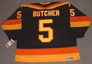 Wholesale canuck jerseys resale online - GARTH BUTCHER Vancouver Canucks CCM Vintage Away Custom Any Name No Hockey Personalized Jerseys