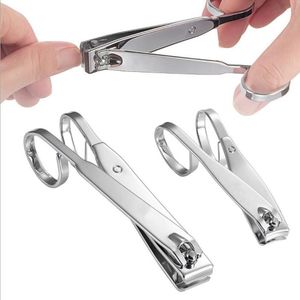 Platt och böj nagelklippare nagel skönhet manikyr verktyg med handtag skarp pedikyr stor och liten storlek sax f1144