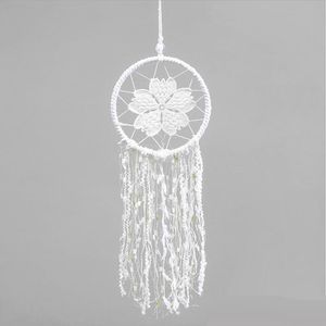 Beyaz Dreamcatcher Çiçek Rüzgar Strip Püsküllü Dream Catcher Düğün Partisi Asılı Dekorasyon Ev Süsleme