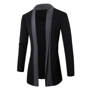 2018 Män Jacka Vinter Jackor Mens Mode Kläder Trench Coat Sweater Slim Långärmad Cardigan Warm Coats Male Outwear