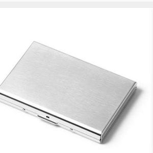 Fashion Solid Men's stainless steel credit card holder id business card case wallet for women 6 slots