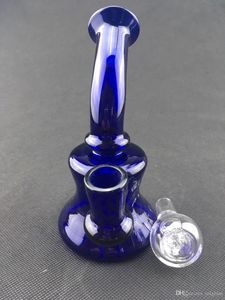 LFB lnew estilo azul mini de vidro de vidro de perfuração de óleo de perfuração de óleo fumando tubo de fumar, junção de 14 mm