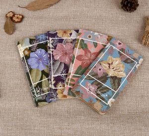 Creative kraft paper notebook Stitching Binding stationery paper notepads rain forest notes book retro floral Travel Journal wholesale