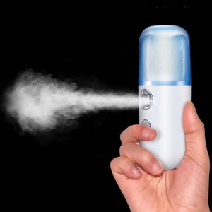 Portabel Nano Mist Sprayer 30 ml Vattenbehållare Face fuktare Ansiktsångare USB -uppladdningsbart mini -fuktgivande instrument