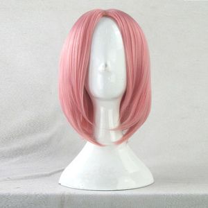 Naruto Haruno Sakura Cherry Pink Styled WIG värmebeständigt syntetiskt hår anime cosplay peruker