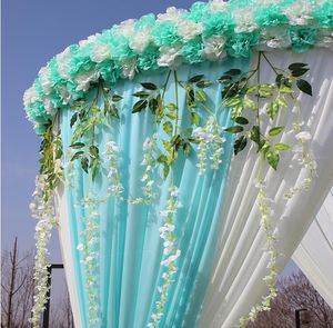96 cm Elegancki Sztuczny D Kwiat Rzędy Ślubne Centrum Ślubne Road Cytowany Kwiat Stół Runner Dekoracje Dekoracje