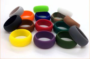 Party Favor Silicone Wedding Ring Movement Pare's Round Rings Sports Ring Silicone Rubber Band 9mm Camo Solid Color